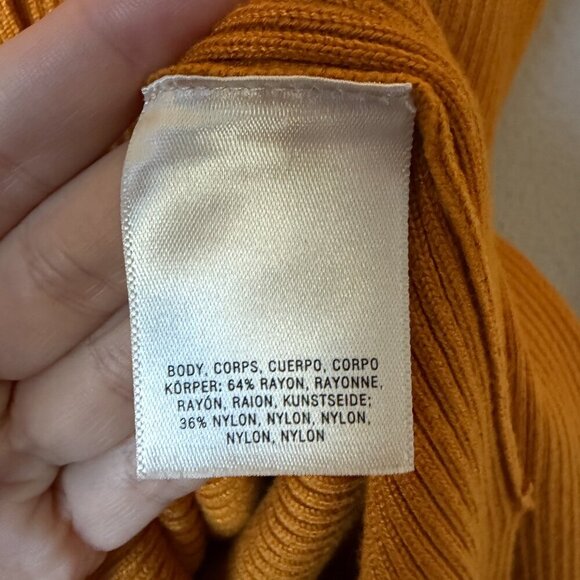 Anthropologie Moth Marigold Ribbed Midi Dress Size XS - Picture 5 of 6